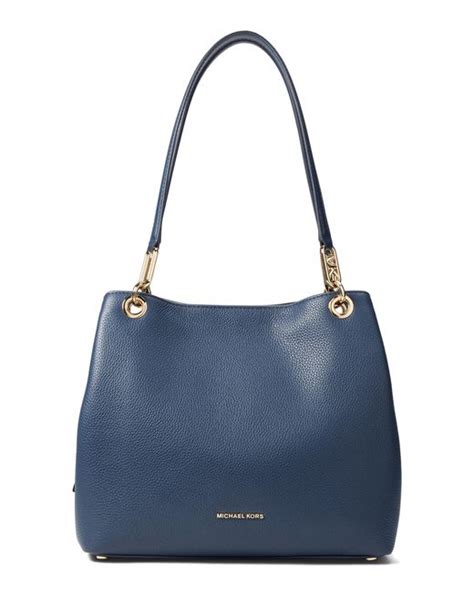 michael kors leather tote electric blue|Michael Kors kensington large tote.